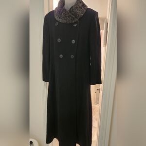 Kristen Blake Black Coat with Textured Design